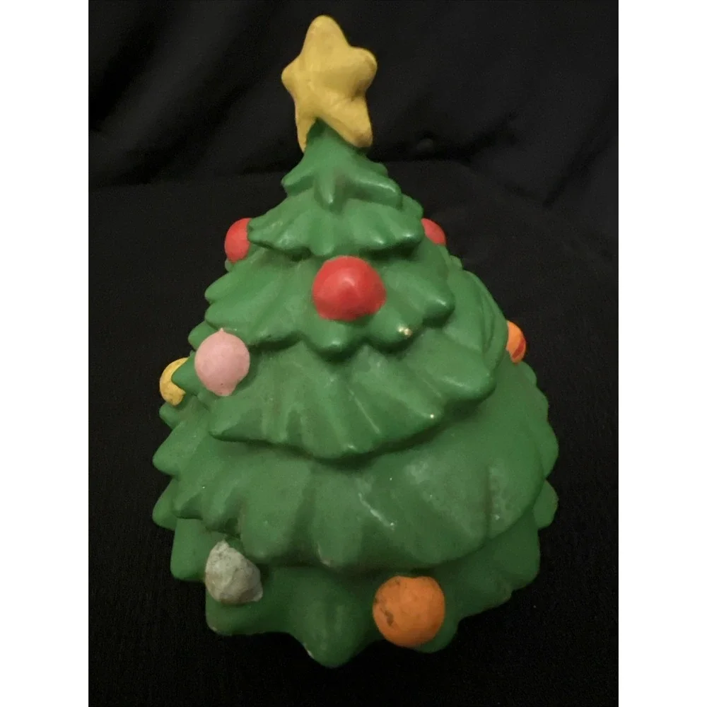 Vintage 1988 Applause Christmas Tree Figure Rubber Toy Holiday Decoration